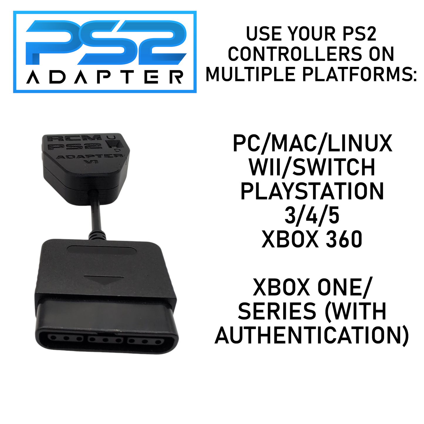 PS2 to USB Adapter for Guitar, Drum, Dancepad, and Gamepad Controllers!