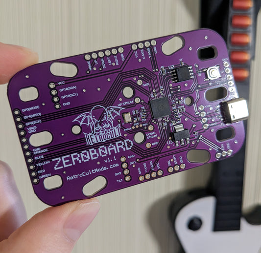 ZeroBoard - RP2040 Integrated Strumboard for Guitar Hero Controllers by RetroCultMods, no Pico required!